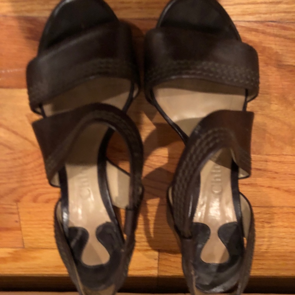 Chloe brown leather sandals